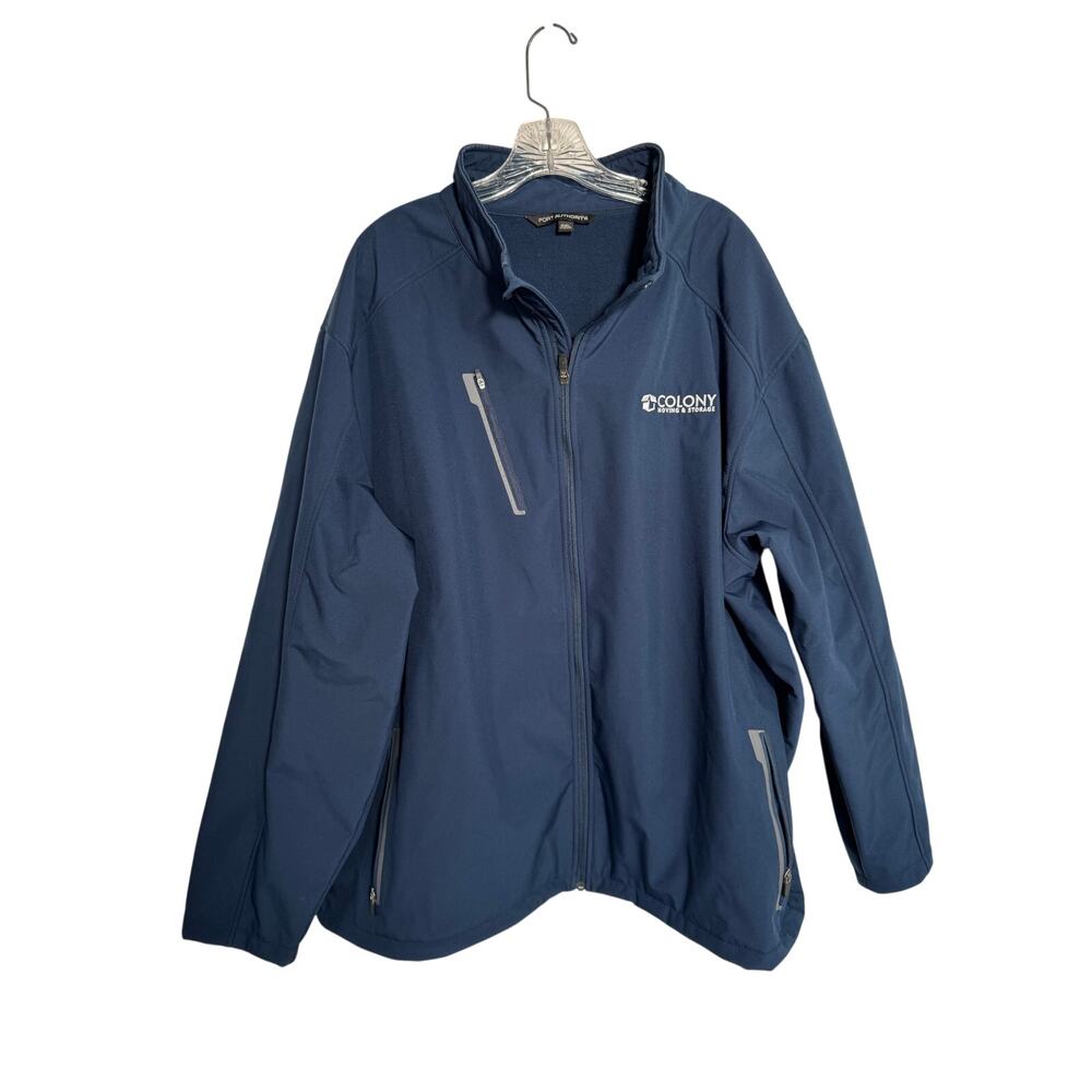 Port Authority Mens Fleece Lined Full Zip Jacket Navy Colony Moving Size 4XL